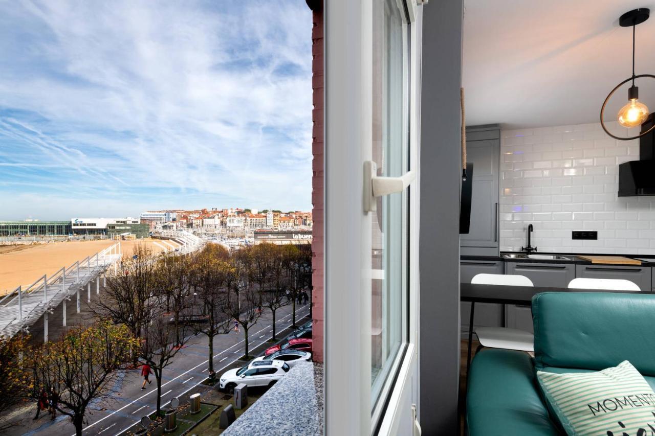 Sunset Playa Poniente - Vistas Al Mar Y Centrico Apartment Gijon Exterior photo